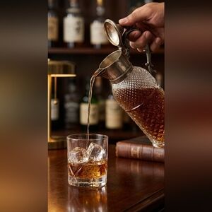 Vintage 1940's Italian Textured Crystal Decanter